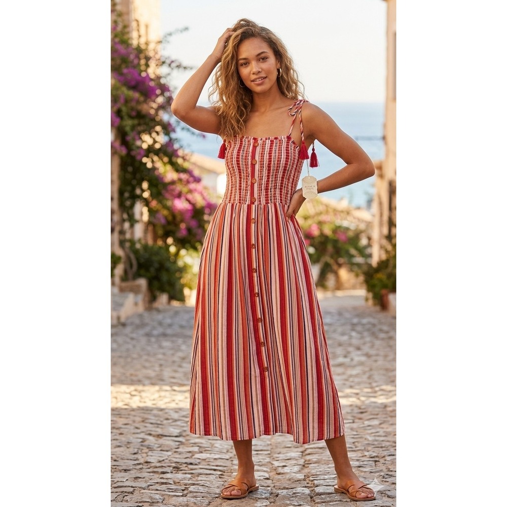 Altar'd State Boho‎ Midi Prairie Cottagecore Dress Size Medium